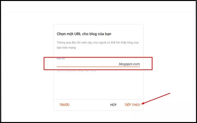Nhấn tiếp theo để qua bước kế tiếp