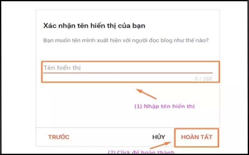 Bước cuối cùng, các bạn nhấn Hoàn tất để tạo Blogspot mới
