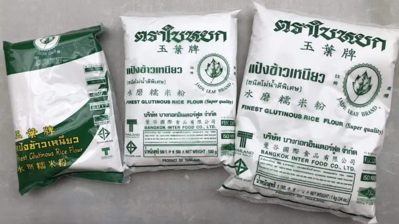 Bột nếp Thái Lan được làm từ hạt gạo dẻo của Thái Lan