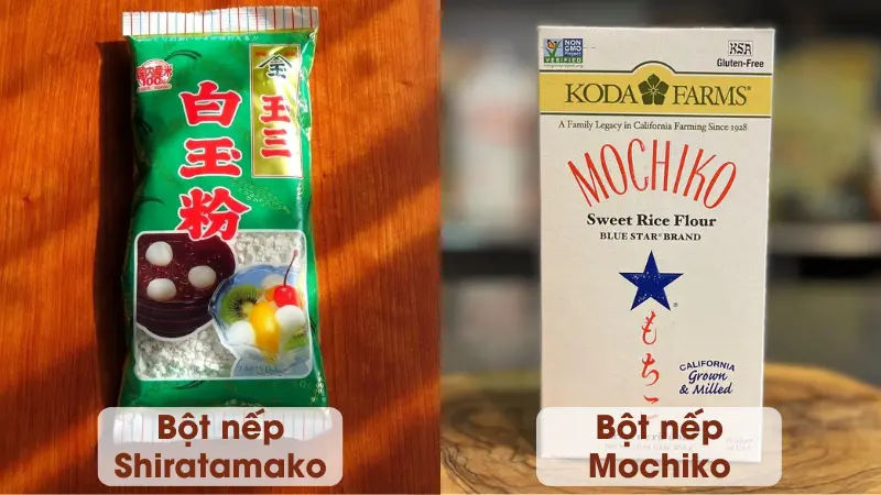 Bột nếp Shiratamako và Mochiko