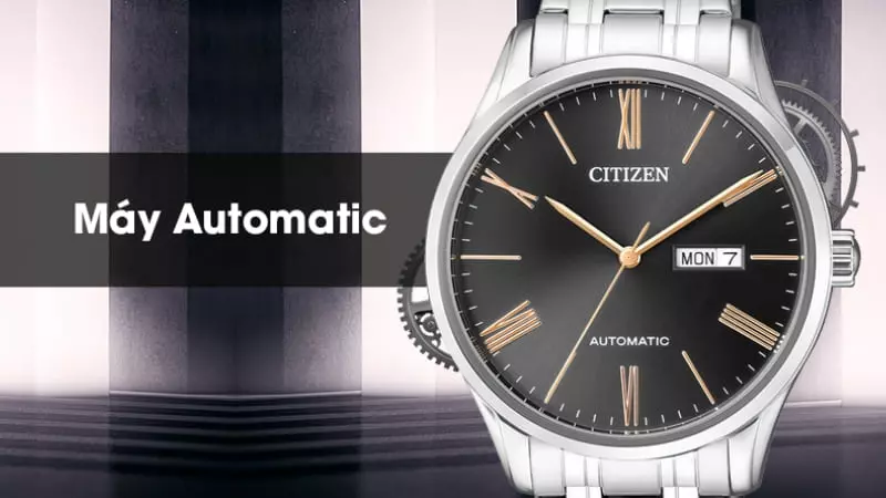Hàng chữ Automatic thường sẽ được in ngay trên mặt đồng hồ
