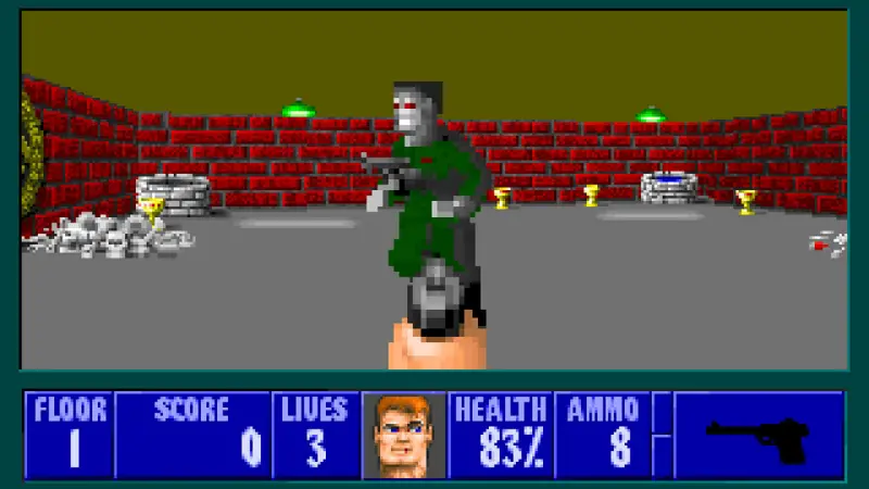 Game Wolfenstein 3D được xây dựng trên công nghệ chiếu tia cải tiến
