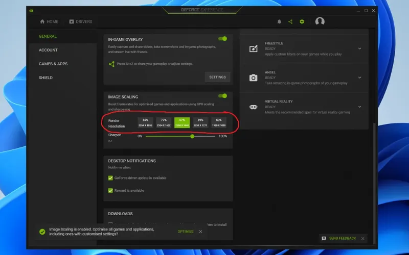 Tính năng của GPU Scaling