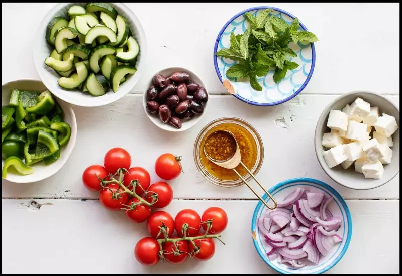 Nguyên liệu cần có khi làm món greek salad