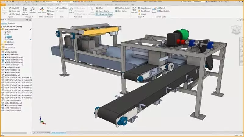 Inventor còn cung cấp khả năng mô phỏng quá trình tháo lắp chi tiết từ bản vẽ