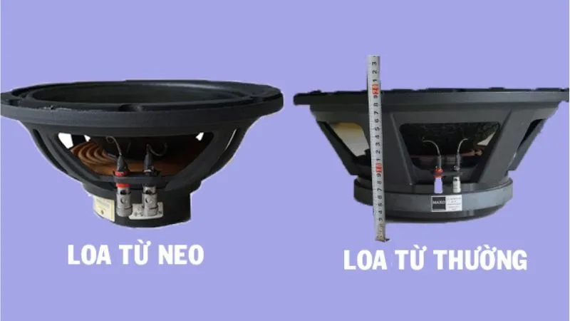 Loa từ Neo thường có trọng lượng nhẹ hơn loa thường