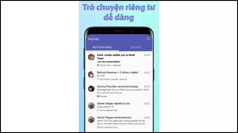 Người dùng có thể nhắn tin riêng tư với mọi người nhanh chóng