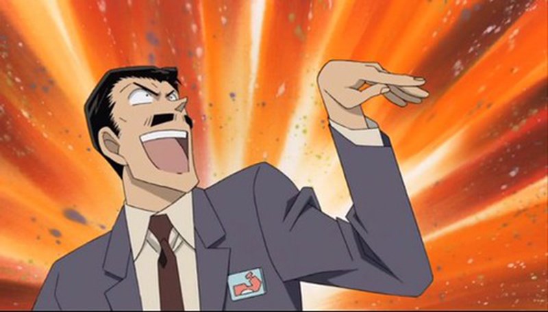 Thám tử Mouri Kogoro với khá nhiều thói hư tật xấu nhưng lại yêu thương gia đình hết mực