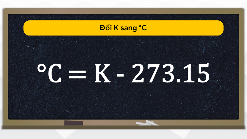 Đổi độ K sang độ C