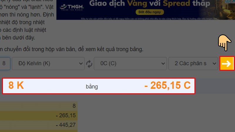 Kết quả chuyển đổi bằng công cụ Convert World