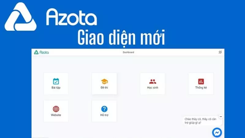 Azota sở hữu giao diện trực quan, dễ dàng sử dụng với thiết kế đơn giản