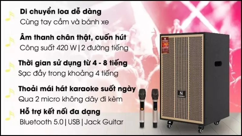 Loa đám cưới, dàn âm thanh sự kiện, karaoke gia đình,...