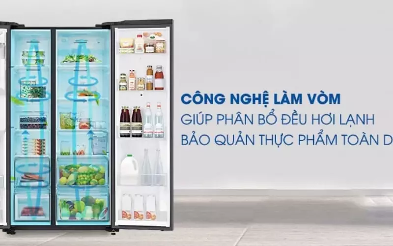 Công nghệ All Round Cooling giúp tủ lạnh có thể làm lạnh mọi ngóc ngách