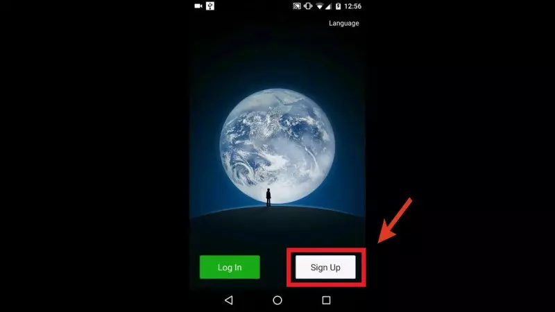 Đầu tiên, bạn chọn Sign up