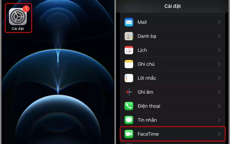 Mở FaceTime > Nhấn chọn biểu tượng dấu + ở trên cùng