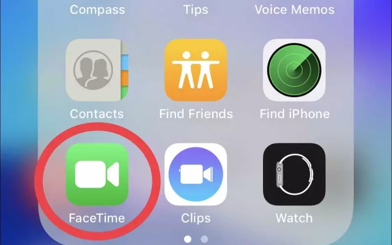 Chọn Facetime