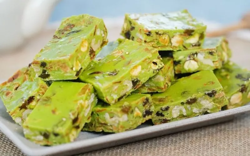 Nougat matcha với mùi thơm đặc trưng