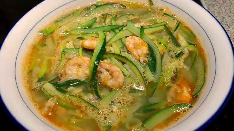 Sự kết hợp giữa bí ngòi và tôm trong món ăn sẽ tạo ra một món bổ dưỡng