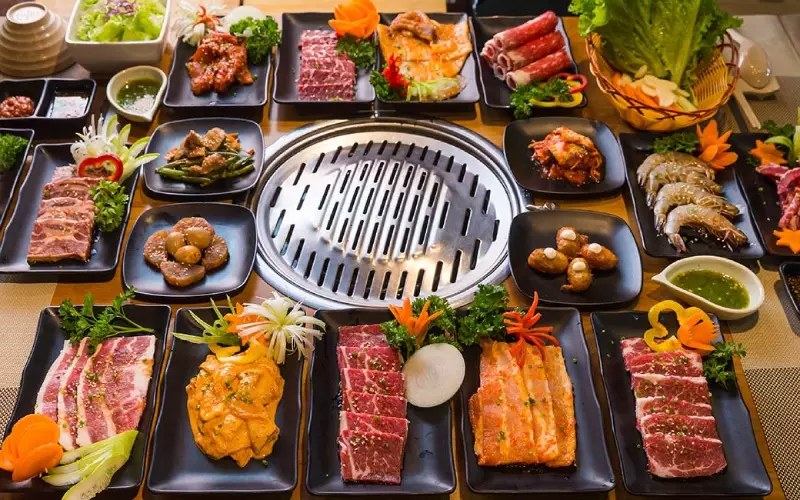 Buffet Hàn Quốc nổi tiếng nhất với các loại buffet thịt nướng