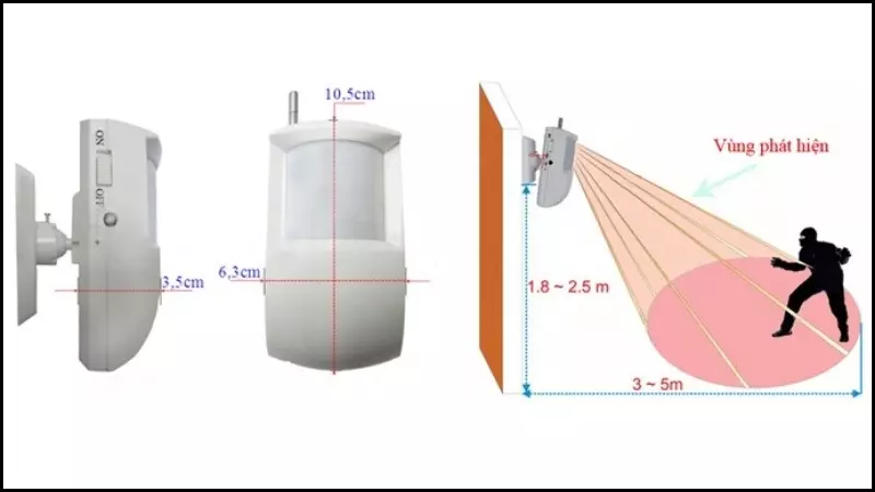 Phạm vi hoạt động của cảm biến hồng ngoại khá hạn chế
