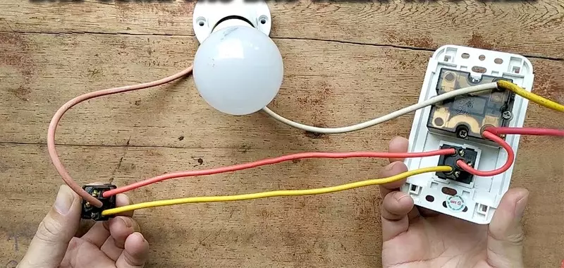 Bóng đèn sẽ được liên kết trực tiếp với dây trung tính