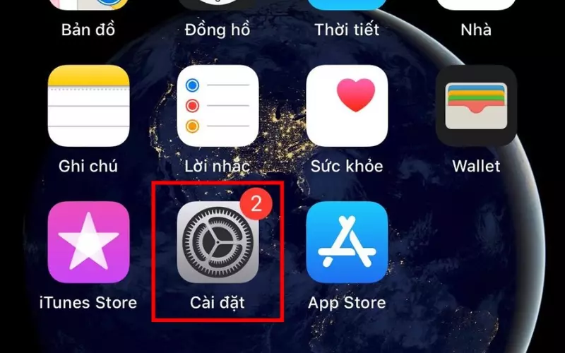 Vào phần Cài đặt của điện thoại