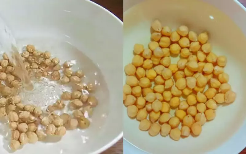 Các bạn cần ngâm đậu gà trước khi chế biến