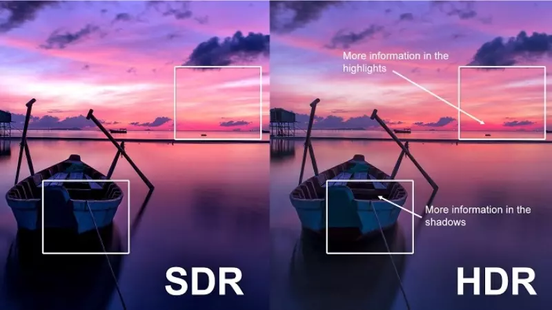 HDR cung cấp độ tương phản cao hơn, gam màu rộng hơn và độ sáng cao hơn UHD