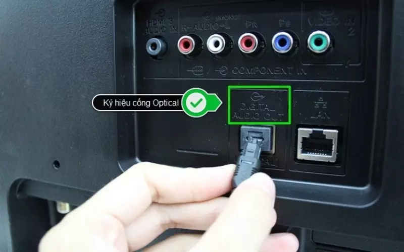 Cách kết nối thiết bị âm thanh với tivi qua cổng Optical