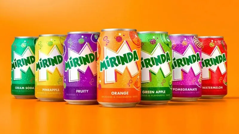Mirinda cũng là một trong những thương hiệu nước có ga được nhiều người yêu thích bởi hương vị đa dạng