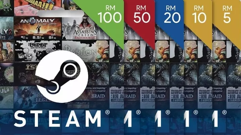 Steam Wallet là một loại thẻ trả trước