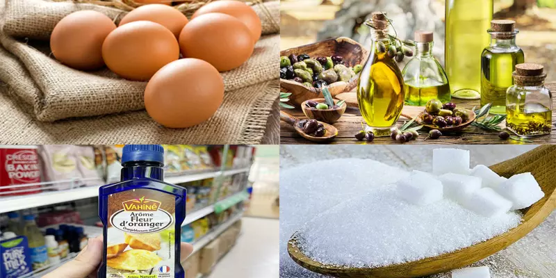 Ngoài bột mì làm nguyên liệu chính thì bạn cần một số loại nguyên liệu khác để bánh mì hoa cúc