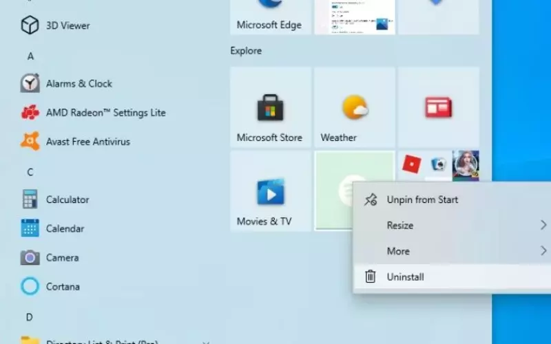 Chọn ứng dụng -> chọn Uninstall