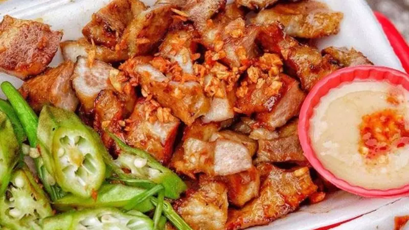 Vú heo - vú dê nướng chao