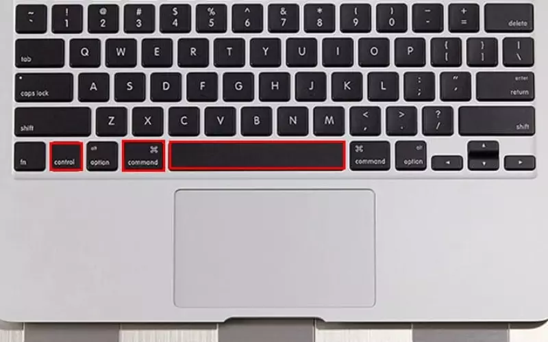Thao tác tổ hợp phím “Control” + “Cmd” + “Space”