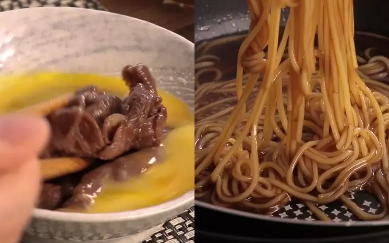 Nấu lẩu sukiyaki
