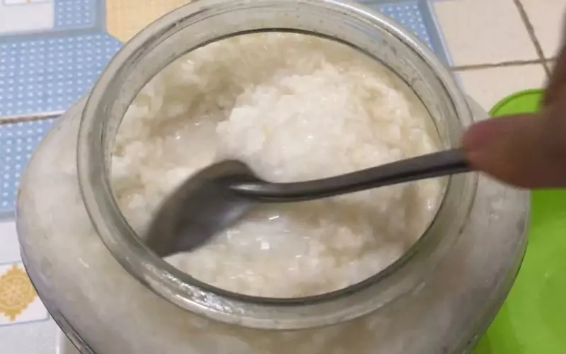 Cách làm mẻ từ cơm nát và sữa chua