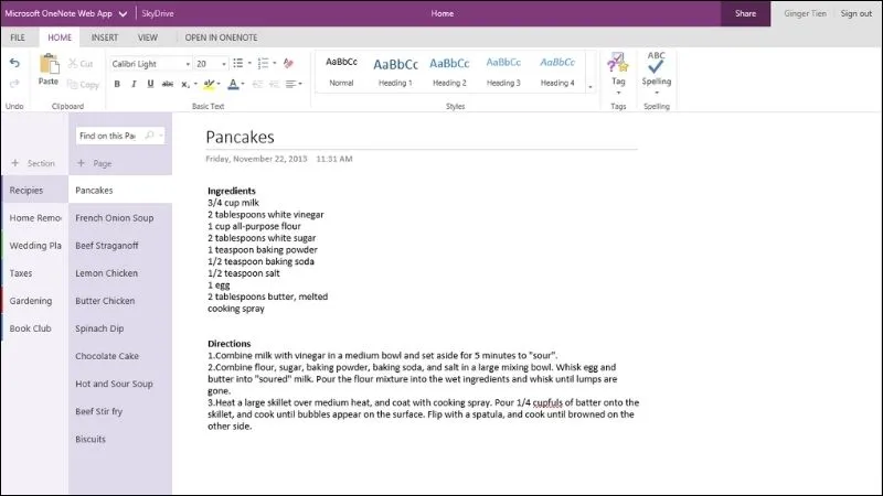 OneNote Online giúp bạn ghi lại mọi khoảnh khắc, thông tin đều được bạn lưu trữ và tìm kiếm dễ dàng