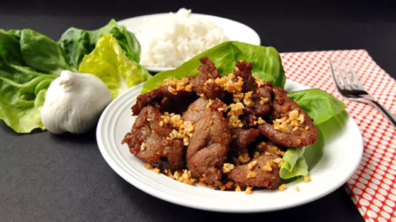 Gan lợn rán (chiên) ngũ vị hương