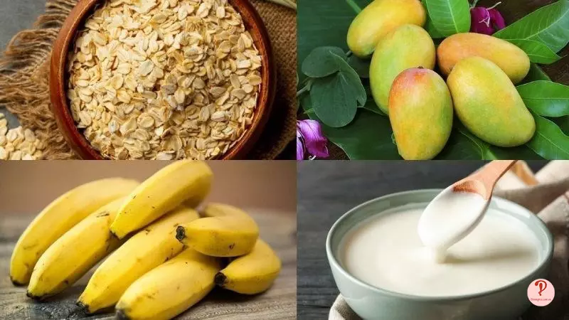 Nguyên liệu làm yến mạch xoài chuối
