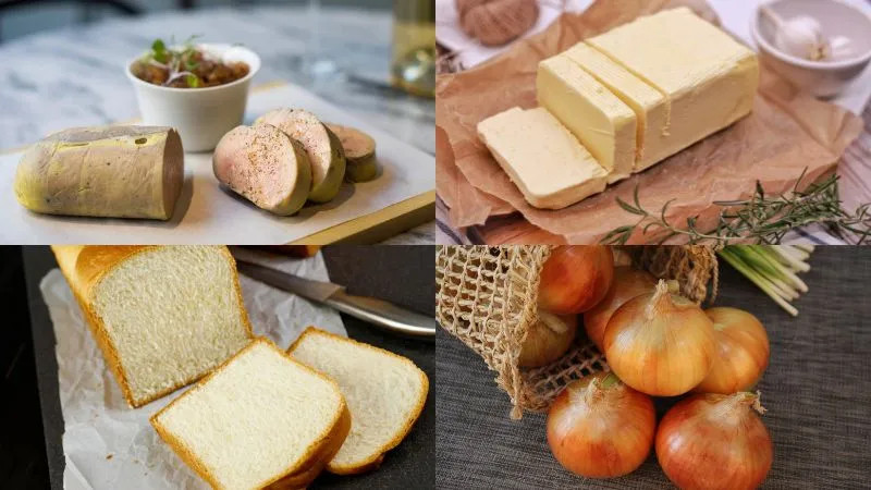 Các nguyên liệu chính để làm pate gan ngỗng