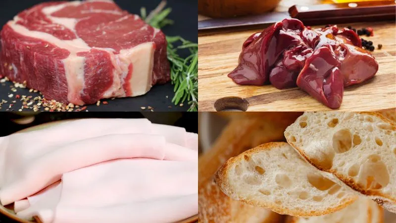 Các nguyên liệu chính để làm pate bò