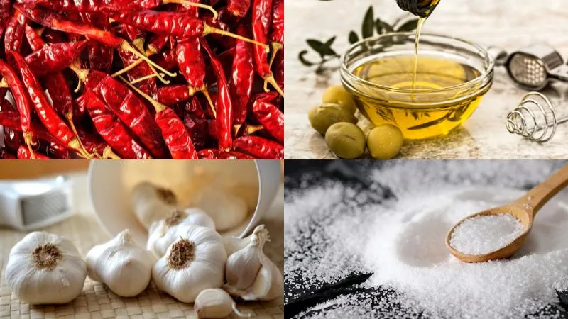 Các nguyên liệu làm sa tế khá đơn giản, thường luôn có sẵn trong nhà bạn