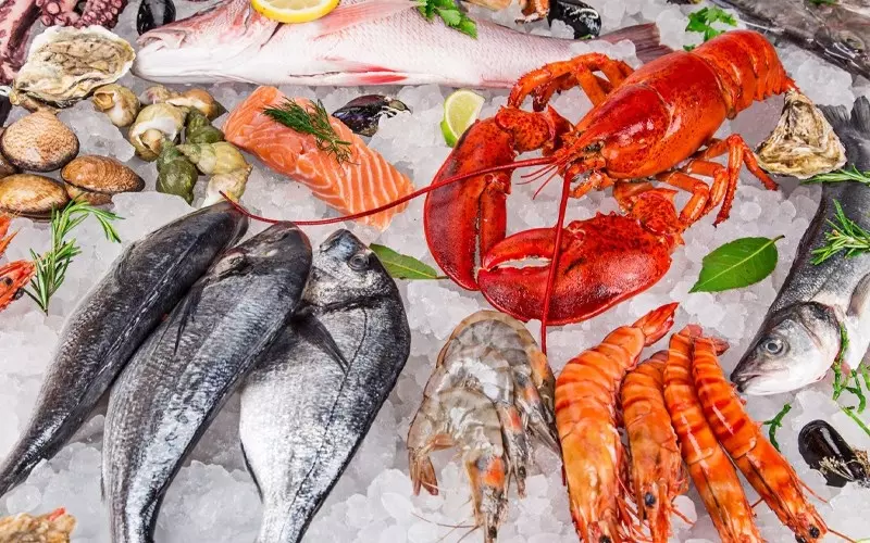 Cá và hải sản cung cấp nguồn axit béo omega 3 và i-ốt dồi dào cho cơ thể