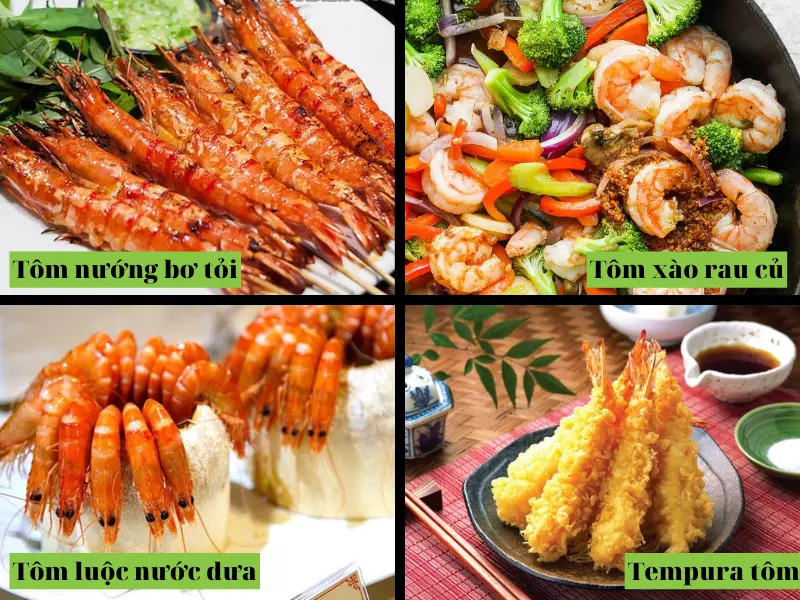 Các món ăn từ tôm sú đều vô cùng hấp dẫn và không kén người dùng