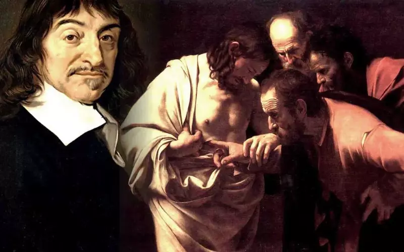 Descartes ban đầu đã công nhận thuyết Copernic về hệ thống vũ trụ trong đó các hành tinh xoay quanh Mặt Trời