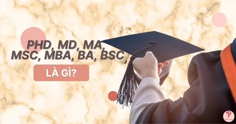 PhD, MD, MA, MSc, MBA, BA, BSc là gì?