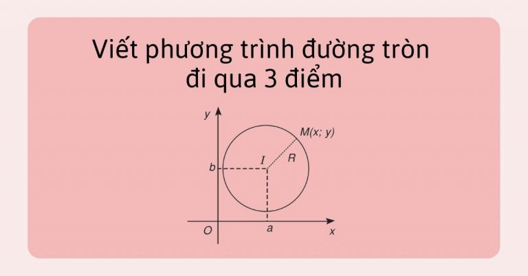 Phương trình đường tròn đi qua 3 điểm không thẳng hàng
