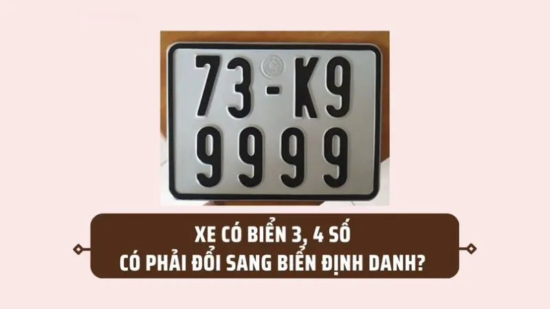 Xe có biển 3, 4 số có phải chuyển sang biển số định danh không?