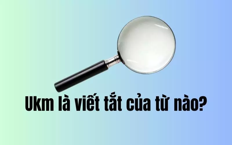 Trong tiếng anh Ukm là từ viết tắt của "You Know Me" có nghĩa là "Bạn hiểu ý tôi mà"